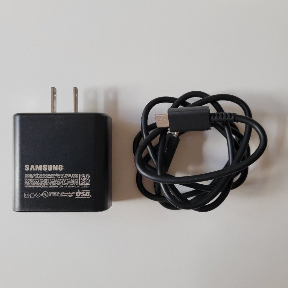 Samsung 45W USB-C Super Fast Charging Wall Adapter w/Type C Charging Cable OEM